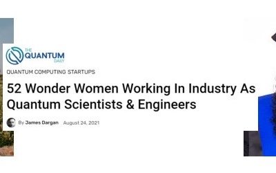 aQuantum member included in the list of 52 Wonder Women Working In Industry As Quantum Scientists & Engineers of TQD